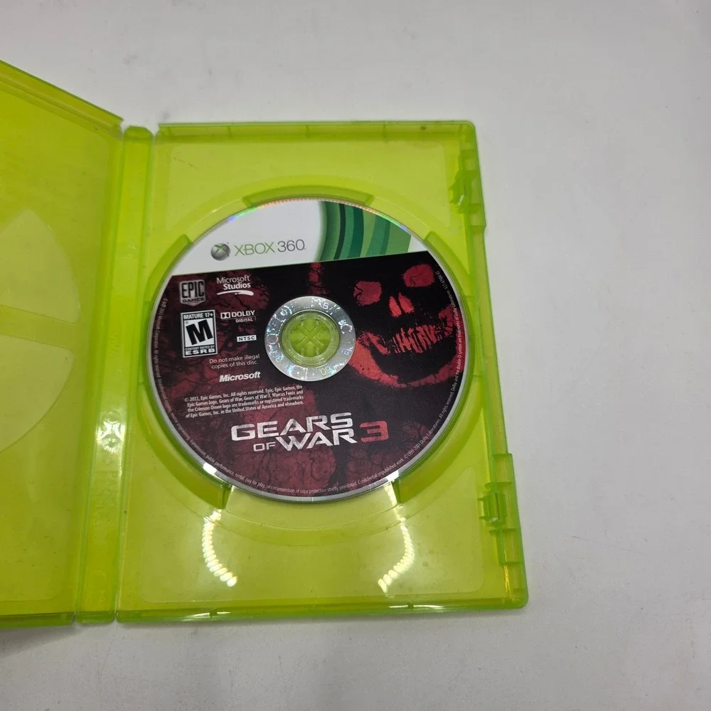Microsoft Gears of War 3 Xbox 360 Epic Games Shooter Action Video Game